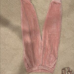 Pink Velour Jogger Pants